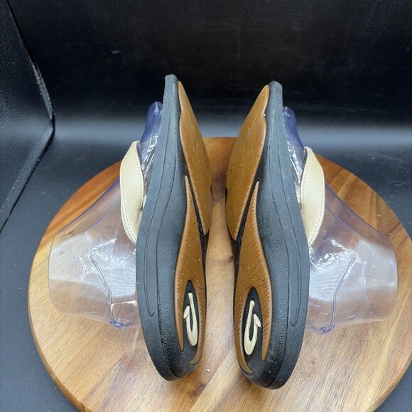 Olukai Kulapa Kai Womens Size 10 Sandals Flip Flop Thong Flats Gold Black - Picture 6 of 9